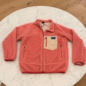 Patagonia Kids' Retro-X Fleece Jacket in a coral